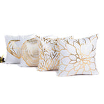 Pillow Case,Bokeley Cotton Linen Square Gold Foil Printing Decorative Throw Pillow Case Bed Home Decor Cushion Cover (A)