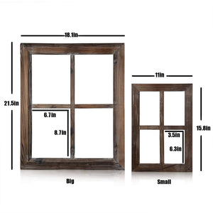 Cade Rustic Wall Decor-Home Decor Window Barnwood Frames -Room Decor for Home or Outdoor, Not for Pictures (2, 18.X21.5)