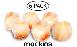 Mockins 6 Pack Natural Himalayan Salt 2.5-lbs Tea Light Holder …