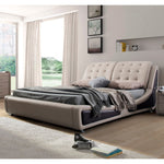 US Pride Furniture B8049-QB Contemporary Platform Bed Queen Size Brown