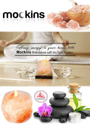 Mockins 6 Pack Natural Himalayan Salt 2.5-lbs Tea Light Holder …