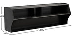 Prepac BCAW-0200-1 Altus Wall Mounted Audio/Video Console 48.5”W x 16.75”H x 16”D Black
