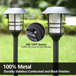 55" Tall Solar Torches Lights 4 Pack with Flicking Flame 100% Metal LED Solar Light Outdoor Dancing Stainless Steel Walkway Lighting for Garden Patio Yard Decor Waterproof Pool Path Effect Light