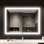Lighting Making Up Smart Backlit Mirror, ETL Certified Wall Mounted Lighted Backlit Mirror with Dimmer Touch Button-PANNACLE48 WX36 H