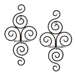 Pasutewel Wall Candle Sconces,Set of 2 Elegant Swirling Iron Hanging Wall Mounted Decorative Candle Holder 14x7 Inch For Home Decorations,Weddings,Events