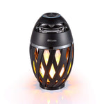 DIKAOU Led flame table lamp, Torch atmosphere Bluetooth speakers&Outdoor Portable Stereo Speaker with HD Audio and Enhanced Bass,LED flickers warm yellow lights BT4.2 for iPhone/iPad /Android