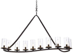 Heritage 44" Wide Bronze 10-Light Island Chandelier - Franklin Iron Works