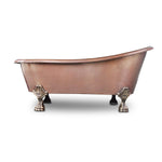 Sinkology TBT-6631CL Heisenberg Handmade Pure Solid Freestanding Claw Foot Bath Tub, 5.5', Antique Copper