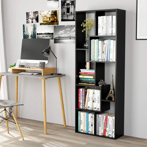 Homfa Bookshelf 8-Cube Bookcase DIY Free Standing Display Storage Shelves Decor Furniture for Living Room Library Home Office, Black