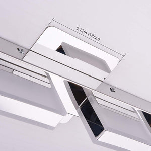 mirrea 24in Modern LED Vanity Light in 4 Lights Stainless Steel and Acrylic 21w Cold White 5000K