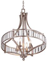 Soft Silver 4-Light 24" Wide Crystal Chandelier - Vienna Full Spectrum