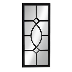 Kate and Laurel Cassat Window Wall Accent Mirror, Black