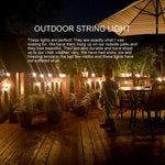 Sunsgne 20Ft Outdoor Patio String Lights with 20 Clear Edison ST40 Bulbs(Plus 1 Extra Bulb), UL Listed C9 Light String for Backyard, Deckyard, Party, Pergola, Bistro, Porch, Pool Umbrella, Brown Wire