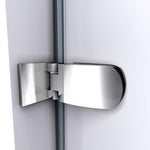 DreamLine Aqua Uno 34 in. W x 58 in. H Frameless Hinged Tub Door in Brushed Nickel, SHDR-3534586-04