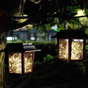 Sunlane Solar Lantern Lights,Outdoor Hanging Lamp,Waterproof 30 Warm White LEDs Copper Wire Fairy String Lights Lawn Patio Yard Pathway Walkway Courtyard Garden