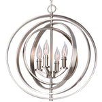 Kira Home Orbits 18" 4-Light Modern Sphere/Orb Chandelier, Brushed Nickel Finish