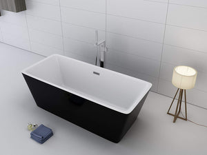 1001Now Garda 67" BLACK Freestanding Acrylic Bathtub