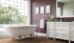 Luxury 54 inch Small Vintage Clawfoot Tub in White, Includes Brushed Nickel Ball and Claw Feet and Drain, From The Highview Collection