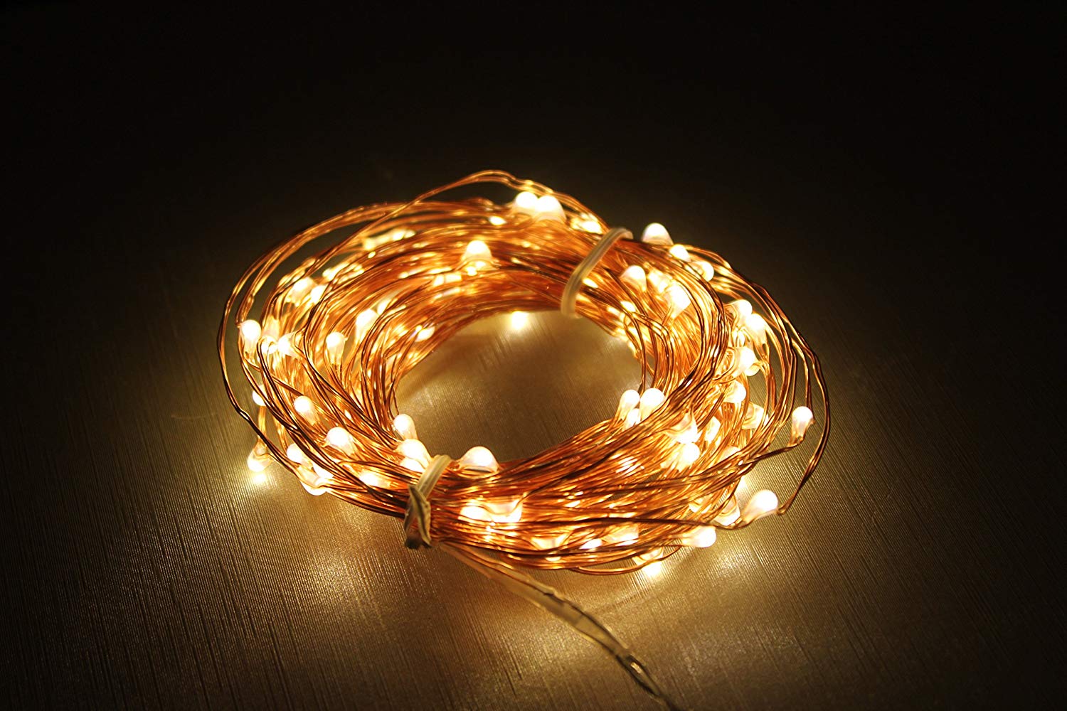 12APM Waterproof Copper Wire Starry String Fairy Lights USB Powered Hanging LED Docor for Bedroom Indoor Outdoor 33Ft 100 LEDs Warm White Ambiance Lighting for Patio Wedding Christmas Decor