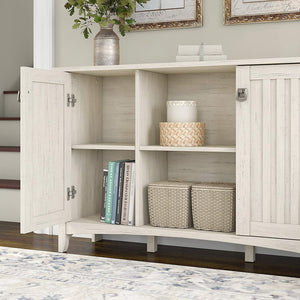 Bush Furniture SAS147AW-03 Accent Storage Cabinet with Doors, Antique White
